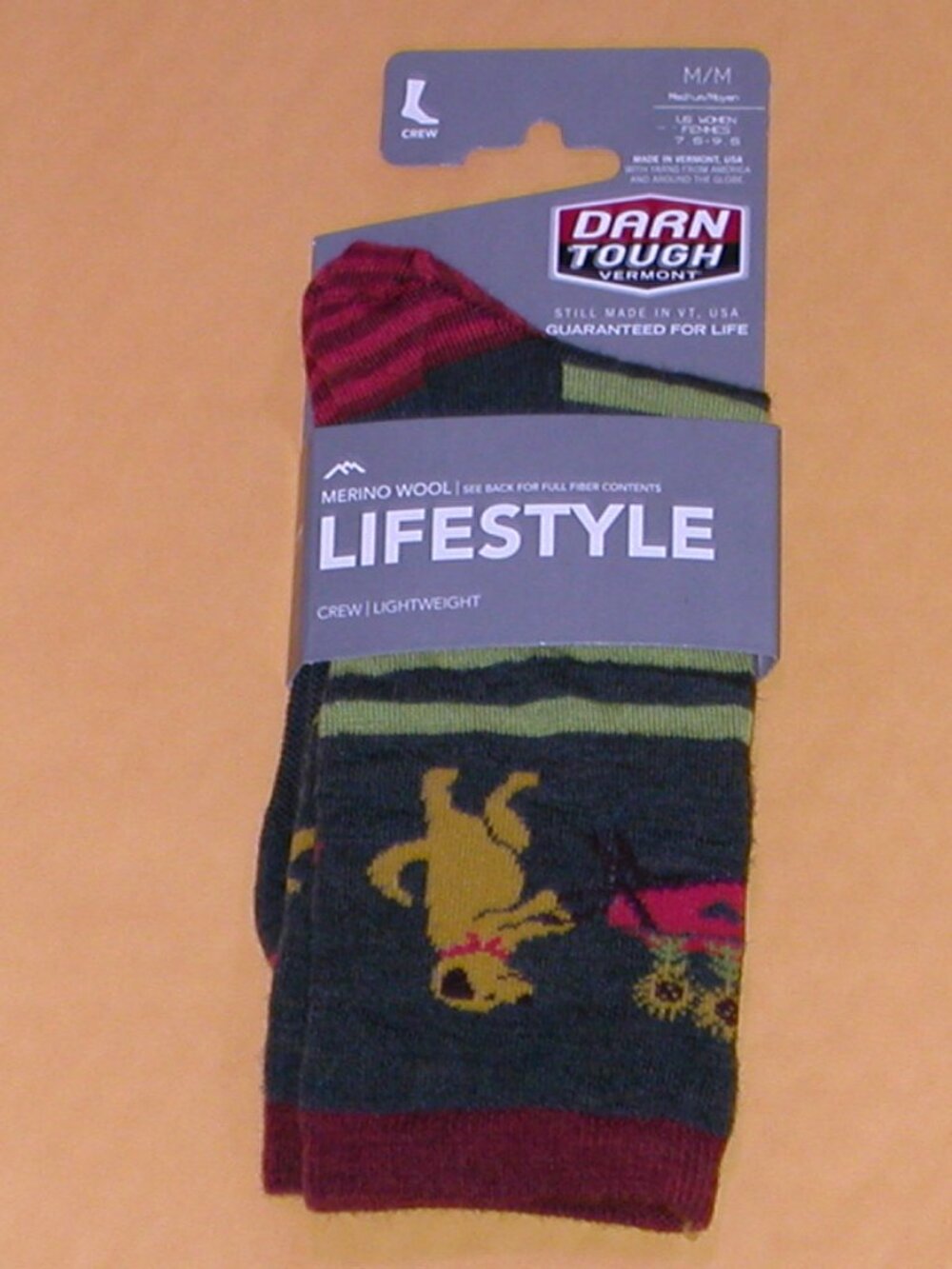 Darn Tough Lifestyle Animal Haus Lightweight Crew Socks Women's Size Medium NWT
